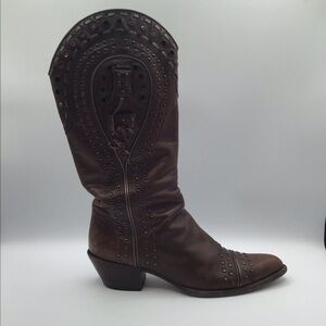 Marni boots women’s 37.5 brown leather cowboy western made in Italy designer